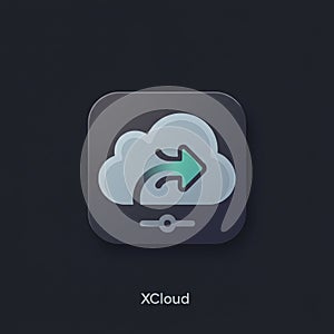 Icon features a stylized cloud with a green arrow pointing right, indicating data