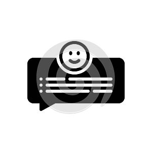 Black solid icon for Feedback, assessment and comment