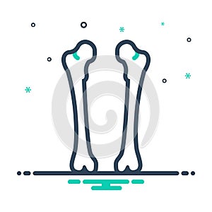 mix icon for Femur, bone and calcuim