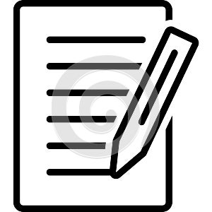 Icon of File paper pencil text wrote