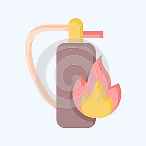 Icon Fire Extinguisher. related to Firefighter symbol. flat style. simple design editable. simple illustration 1