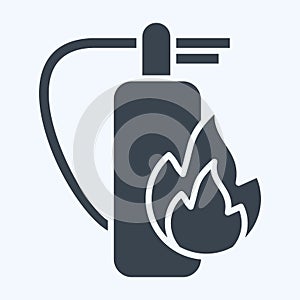 Icon Fire Extinguisher. related to Firefighter symbol. glyph style. simple design editable. simple illustration 1