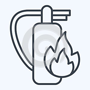 Icon Fire Extinguisher. related to Firefighter symbol. line style. simple design editable. simple illustration 1