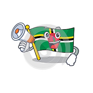 An icon of flag dominica having a megaphone