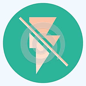 Icon Flash Off - Flat Style - Simple illustration,Editable stroke