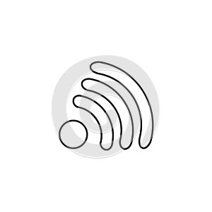 Icon flat design Internet Wi fi symbol. vector illustration