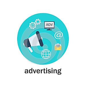 Digital advertising with speaker icon