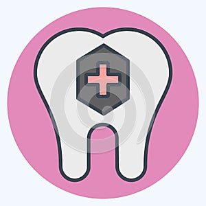 Icon Fluoride. related to Dentist symbol. color mate style. simple design editable. simple illustration