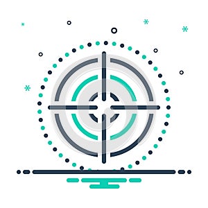 Mix icon for Focus, target and goal