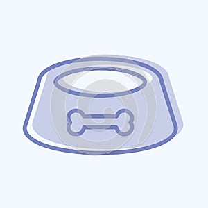 Icon Food for Pets - Two Tone Style - Simple illustration,Editable stroke