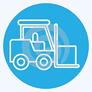 Icon Fork Lift. related to Building Material symbol. blue eyes style. simple design editable. simple illustration