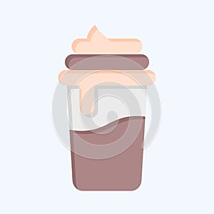 Icon Frappe. related to Coffee symbol. flat style. simple design editable. simple illustration