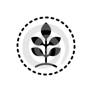 Black solid icon for Friendly, conservation and green