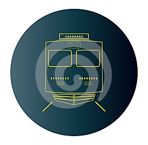 Icon of Front View Locomotive train in Blue Dark