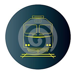 Icon of Front View Locomotive train in Blue Dark