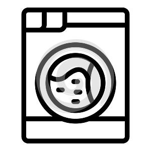 Icon of a frontloading washing machine photo