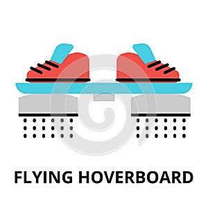 Icon of future technology - flying hoverboard