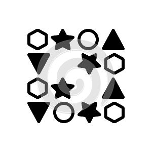 Black solid icon for Gaps, interval and space