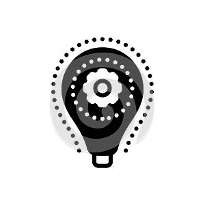 Black solid icon for Generating, generative and originate