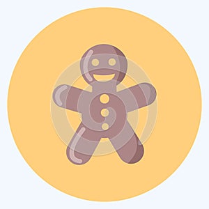 Icon Gingerbread Man. suitable for Bee Farm. Flat Style. simple design editable. design template vector. simple illustration