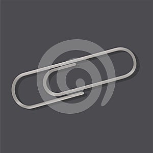 Icon graphic of clip attachment vector illustration