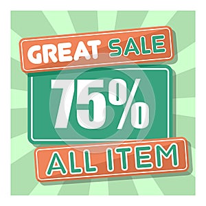 Icon great sale all item vector