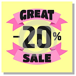 Icon great sale all item vector