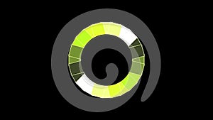 Icon of green circle rotating in progress clockwise