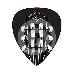 Icon with guitar neck and pick