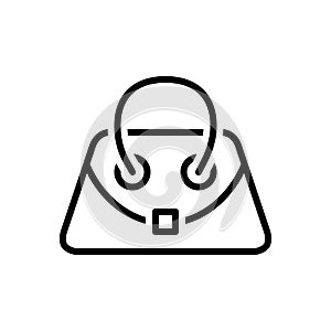 Black line icon for Hand Bag, pouch and purse