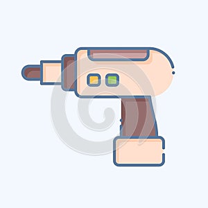 Icon Hand Drill. related to Construction symbol. doodle style. simple design . simple illustration