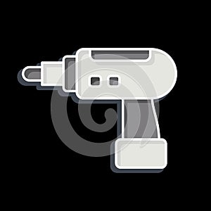 Icon Hand Drill. related to Construction symbol. glossy style. simple design . simple illustration