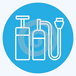 Icon Hand Pump. related to Backpacker symbol. blue eyes style. simple design editable. simple illustration