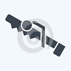 Icon Hand Saw. related to Construction symbol. glyph style. simple design . simple illustration