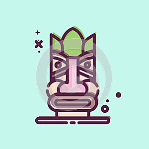 Icon Hawaiian Statue. related to Hawaii symbol. MBE style. simple design editable. vector