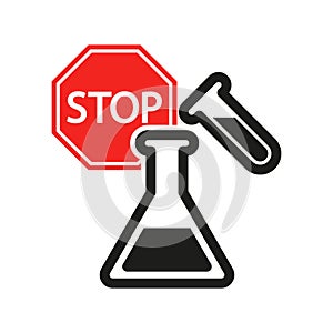 Icon of hazardous chemicals . Simple vector illustration on a white background