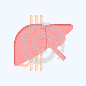 Icon Healthy Liver. related to Hepatologist symbol. flat style. simple design editable. simple illustration