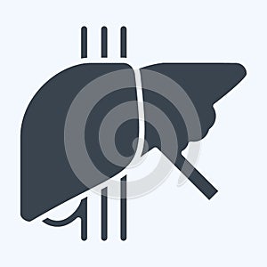 Icon Healthy Liver. related to Hepatologist symbol. glyph style. simple design editable. simple illustration