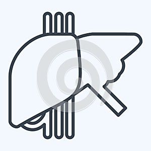 Icon Healthy Liver. related to Hepatologist symbol. line style. simple design editable. simple illustration