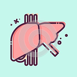 Icon Healthy Liver. related to Hepatologist symbol. MBE style. simple design editable. simple illustration