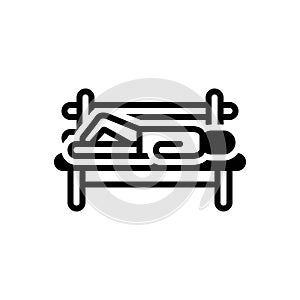 Black solid icon for Homeless, unsheltered and itinerant