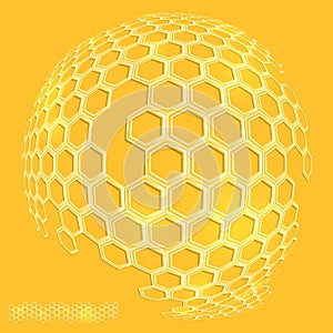 Icon honeycomb Abstract background hexagon