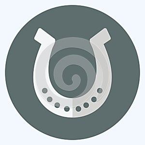 Icon Horse Shoe - Flat Style - Simple illustration, Good for Prints , Announcements, Etc