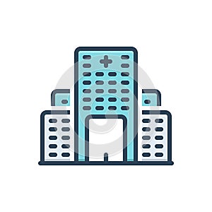 Color illustration icon for Hospital, clinic and emergency photo