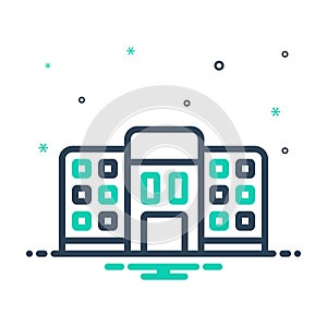 mix icon for Hostel, dormitory and dorm