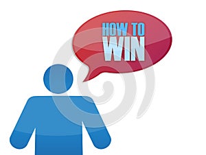 Icon with a how to win message illustration