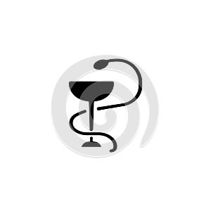 Icon. Hygeia bowl, Hippocratic cup, Hospital symbol photo