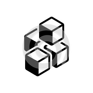 Black solid icon for Ice, frozen water and frost