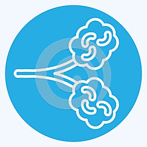 Icon Idiopathic Pulmonary Fibrosis. related to Respiratory Therapy symbol. blue eyes style. simple design editable. simple