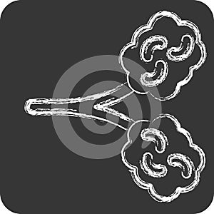 Icon Idiopathic Pulmonary Fibrosis. related to Respiratory Therapy symbol. chalk Style. simple design editable. simple